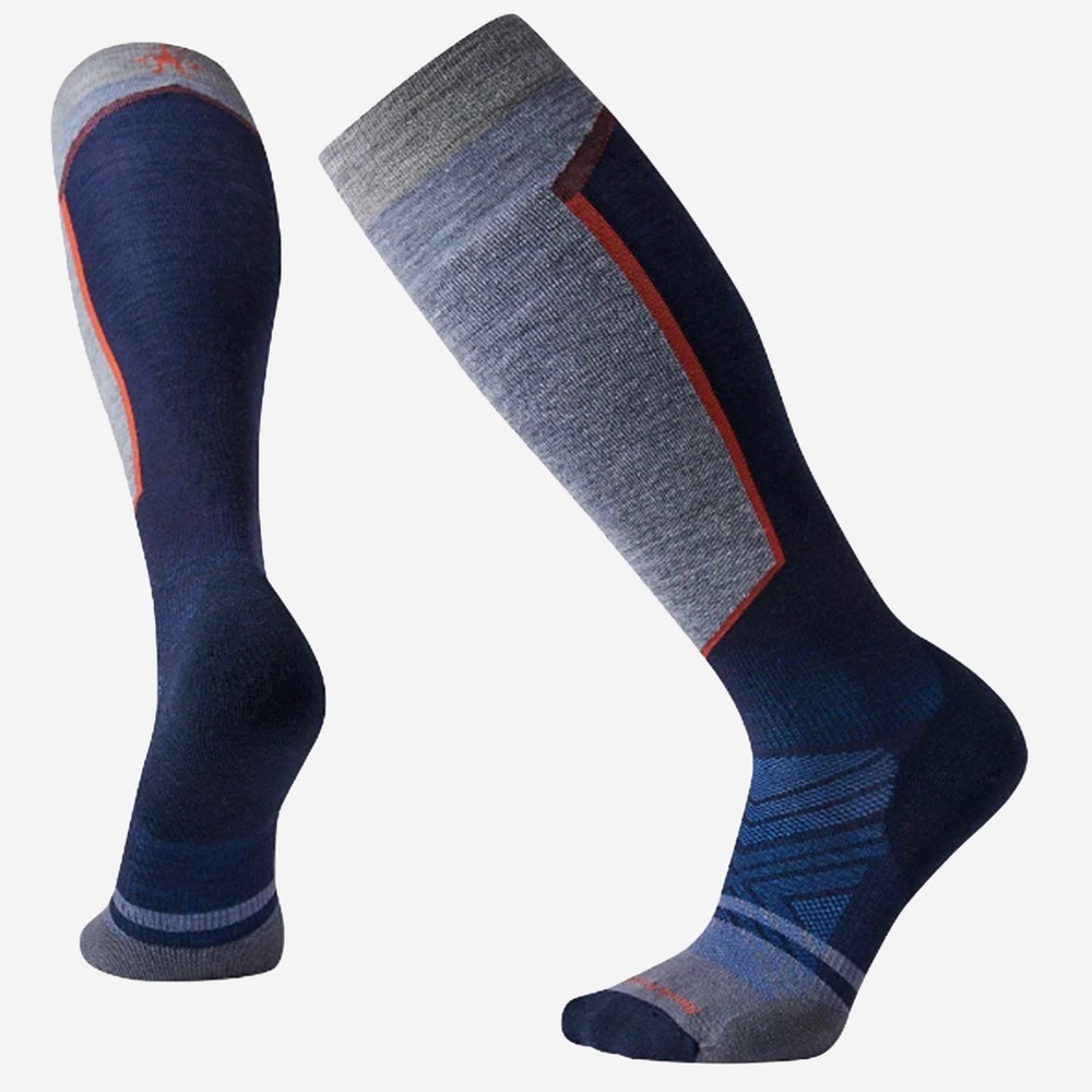 Smartwool Men's PhD Ski Light Elite Over the Calfβ Socks, Deep Navy Sz L